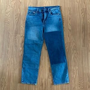 Patchwork Gap Denim Like New size 28 Cheeky Straight leg Jean